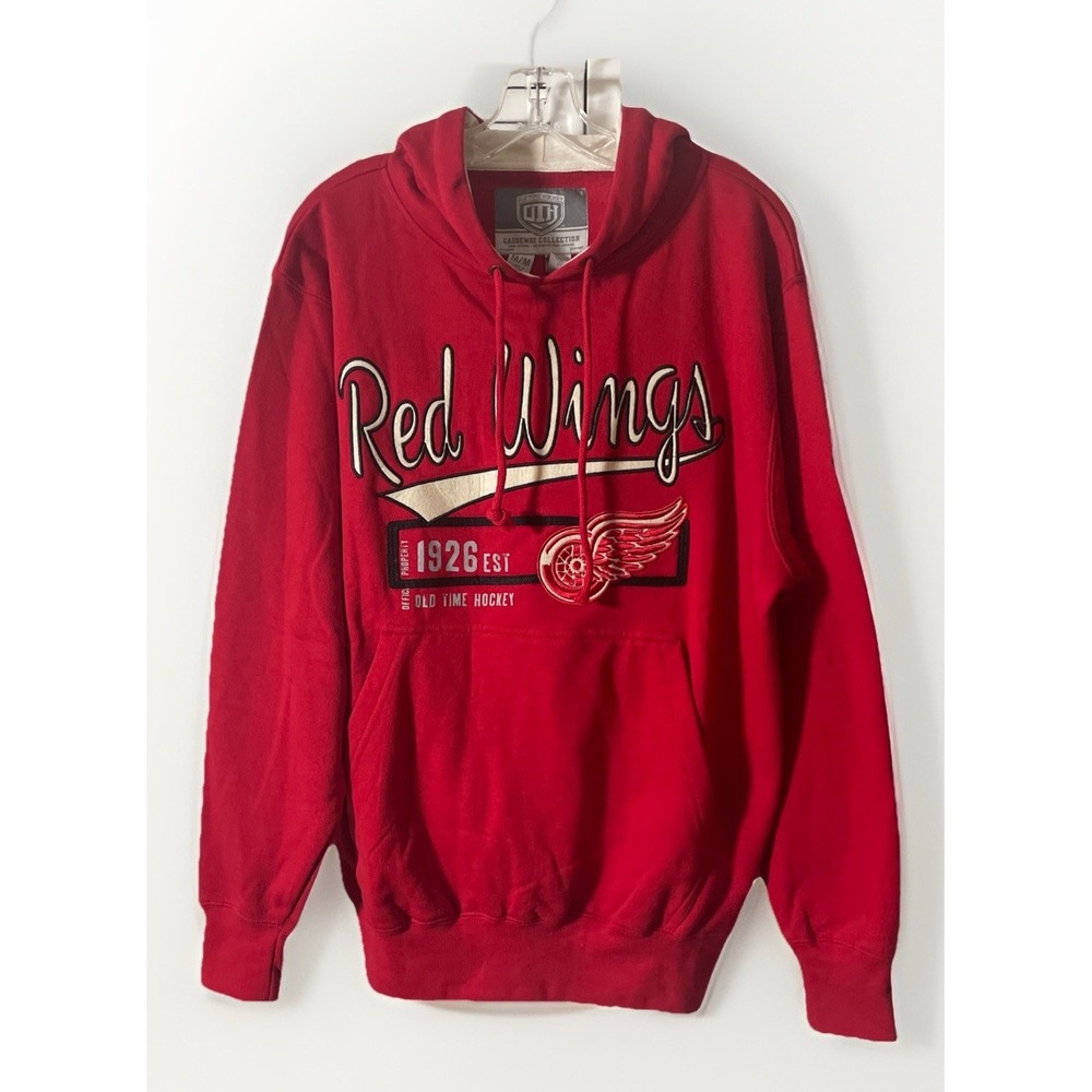 Old Time Hockey Causeway Collection Detroit Red‎ Wings Hoodie NWT Men's M